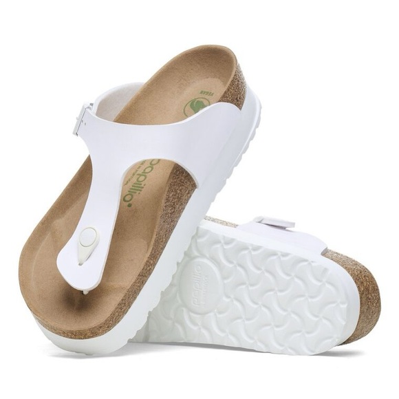 Birkenstock Gizeh Flex Platform Birko-Flor White Womens 38 - Picture 4 of 14
